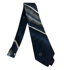 Halston III Mens Vintage Silk Blend Tie 3.5 Inch Striped Designer USA Made